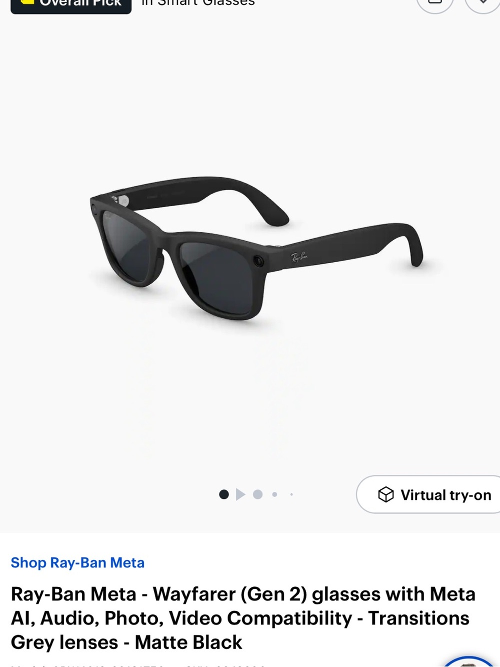 RAY BAN META GLASSES NEW GEN 2